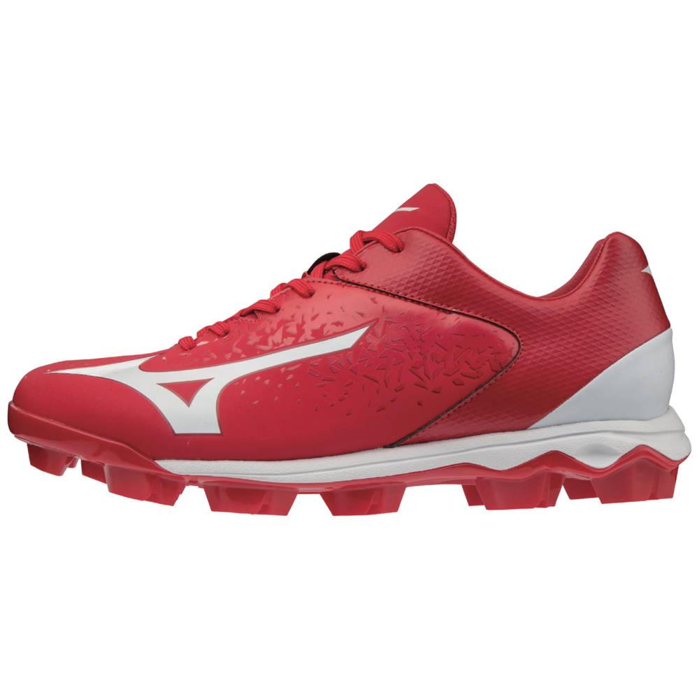 Tenis Baseball Mizuno Select Nine TPU Baixo Molded - Homem - Vermelhas/Branco - GBKHA3894